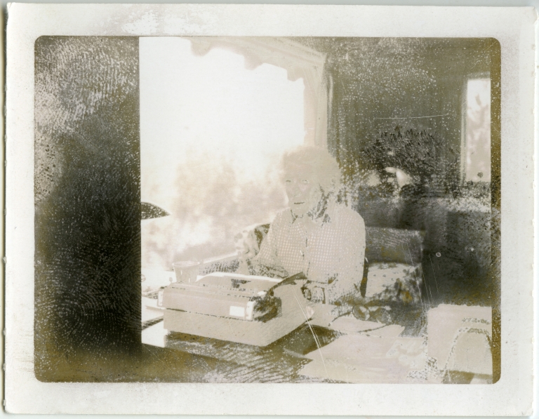 Mary Hemingway at Desk in Ketchum
