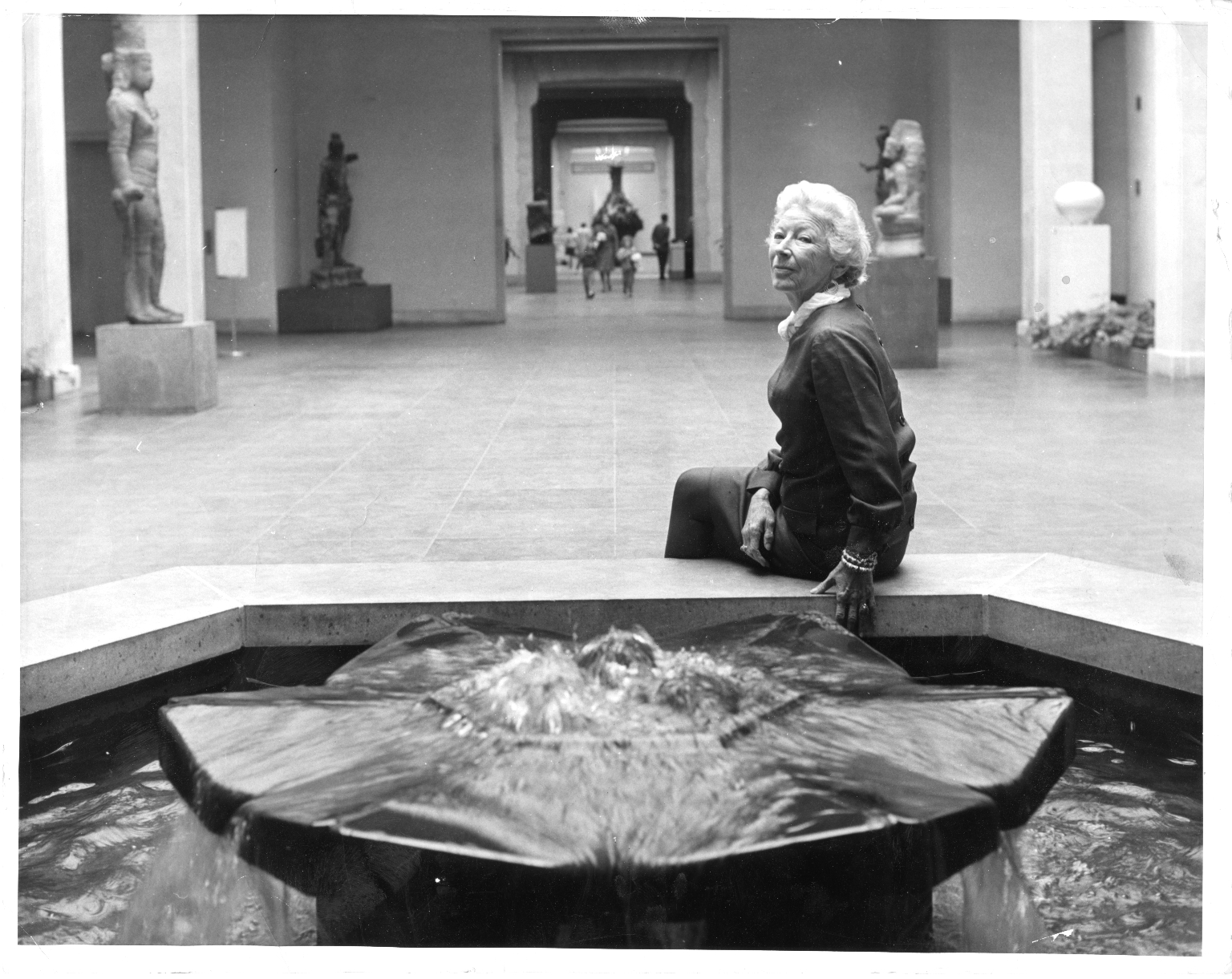 Mary Hemingway at a Museum