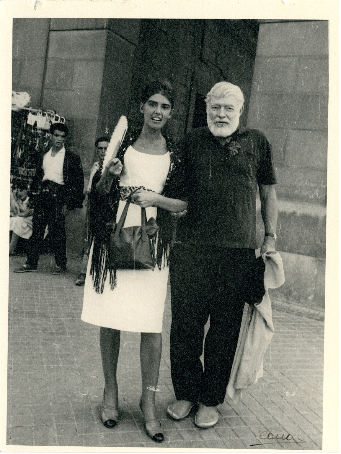 Hemingway with Woman in Spanish Clothing
